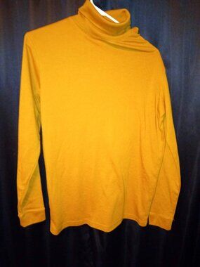 2 pack---Utopia Wear Mens Pullover Turtleneck Long Sleeve large mustard/grey